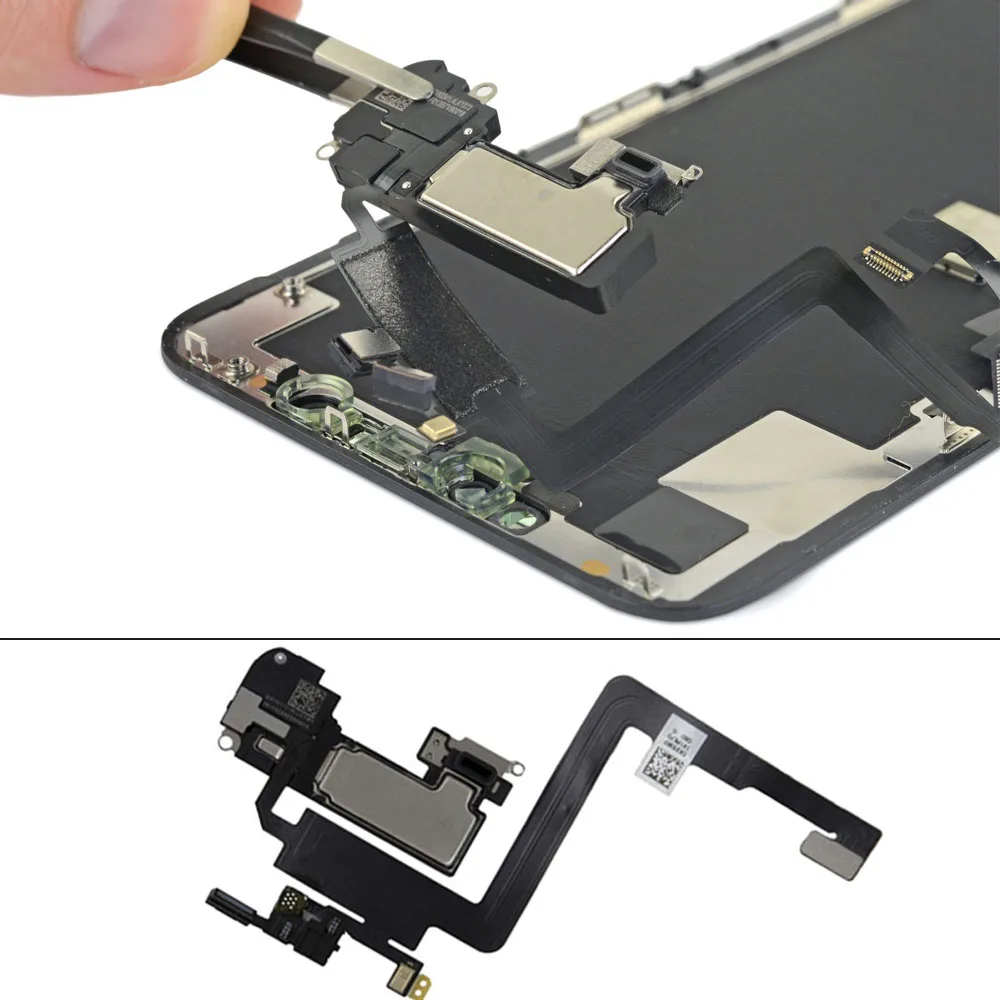 

Динамик для ушей с гибким кабелем для iPhone 11 Pro Max, динамик, датчик освещенности, запасные части для ремонта микрофона
