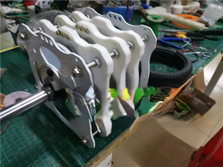 

High-Power Three-Layer Disc Coreless Generator Low Speed