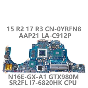 AAP21 LA-C912P for DELL Alienware 17 R3 15 R2 Laptop Motherboard. CPU i7  6700HQ GTX980M 8G W15RD CN-0W15RD 100% Test Work - AliExpress