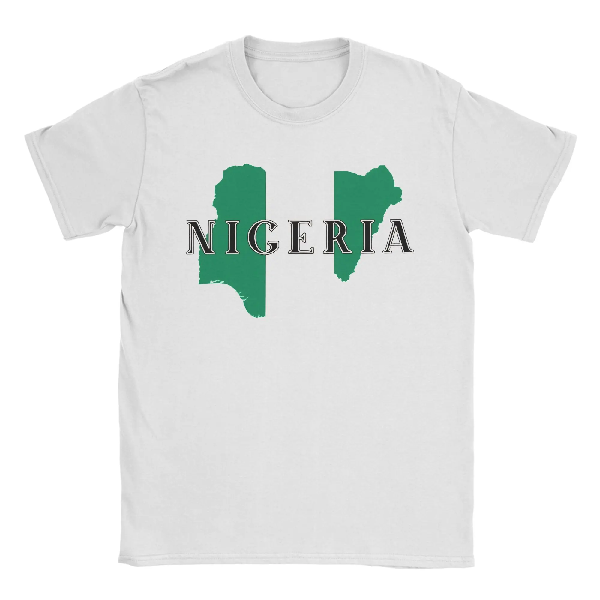 Nigerian Flag Of Nigeria Cotton T-Shirt For Man Summer  Y2K Funny T-Shirts O Neck Novelty Tees Plus Size Print Clothing