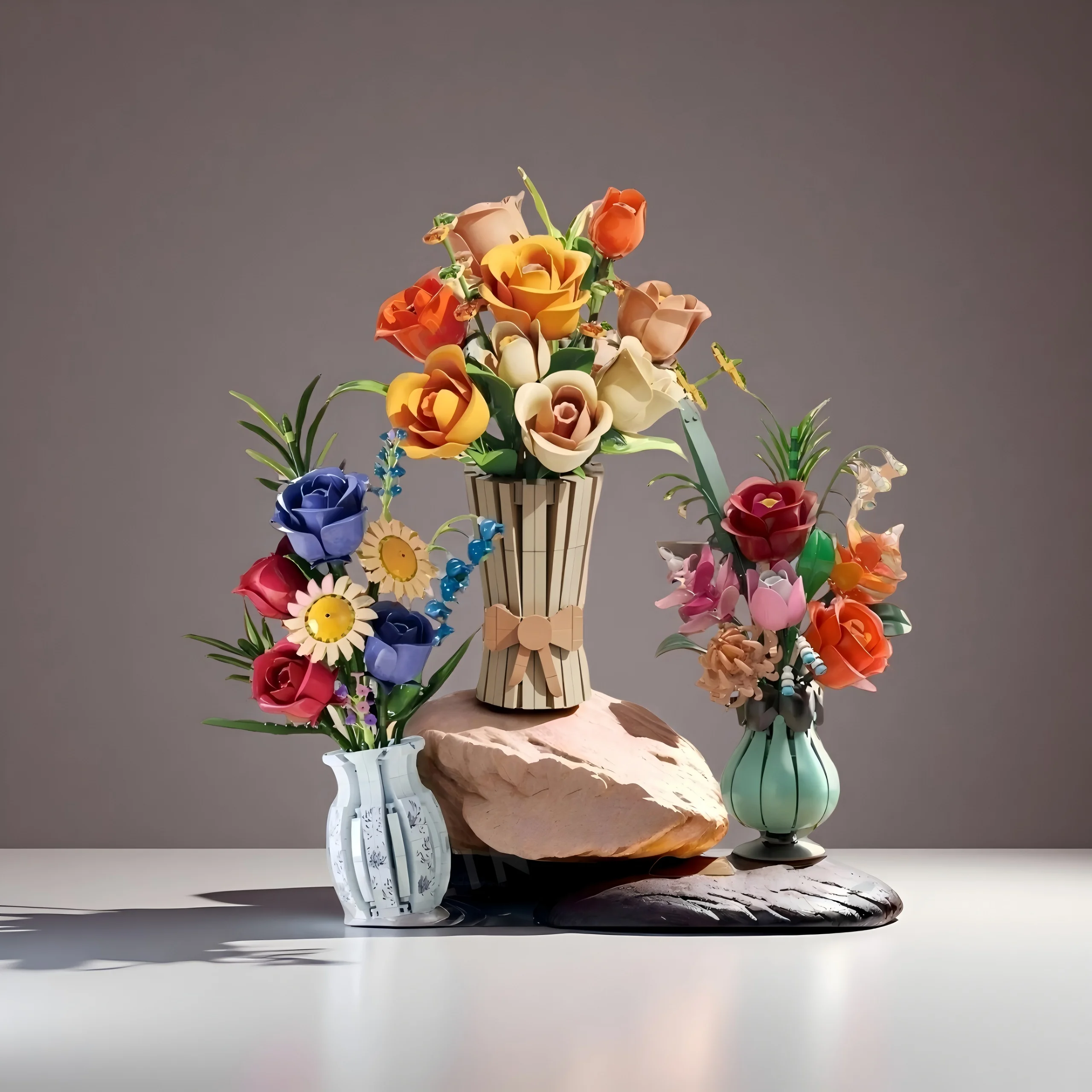 

Цветочные строительные блоки, букеты, вазы, креативные украшения для дома, детские развивающие игрушки, праздничные подарки