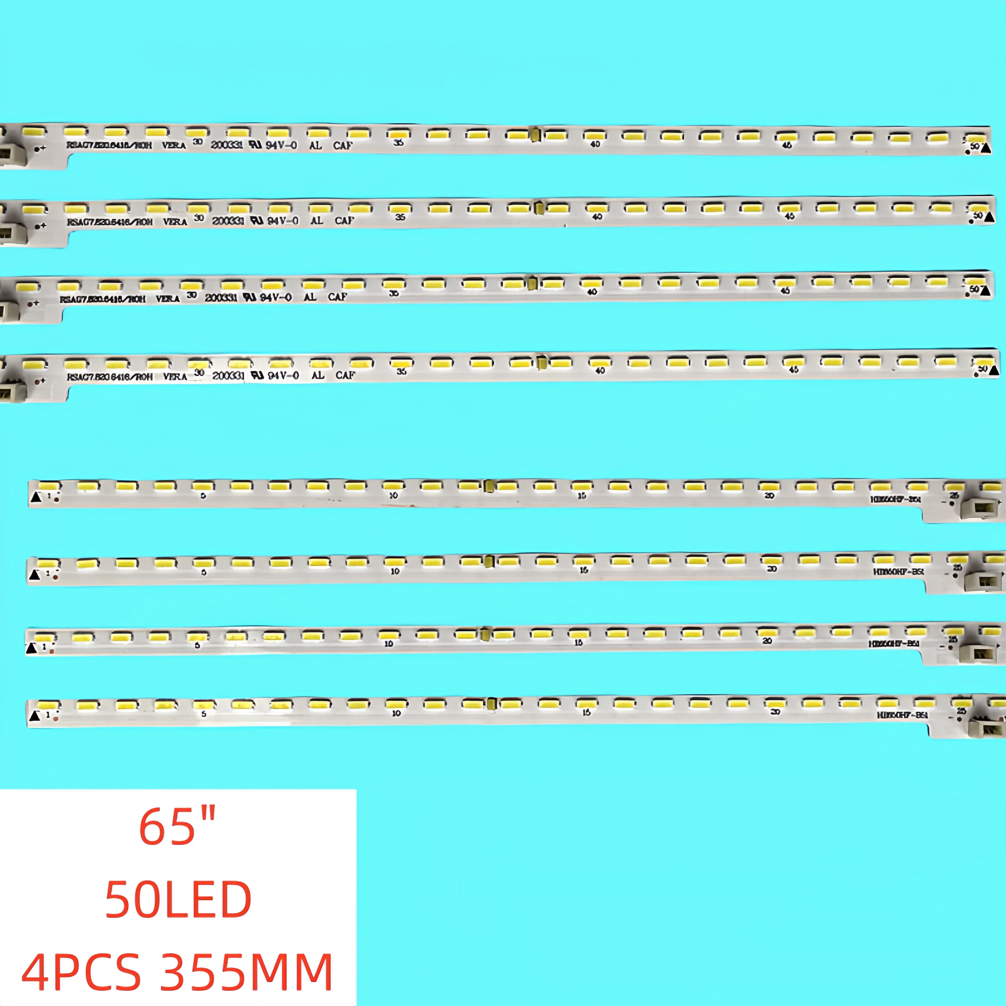 

4pcs/set NEW LED Backlight Strip For Hisense 65"TV LED65K3500 LED65K5500U RSAG7.820.6416 HE650HF-B51 50LED 355MM