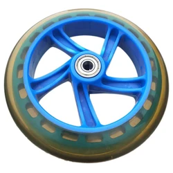 2pcs Scooter Wheel 5 Inch Universal Wheels Wheelchair Front Wheels Bearing 125mm No Slip PU Wheel Children's Scooter Parts