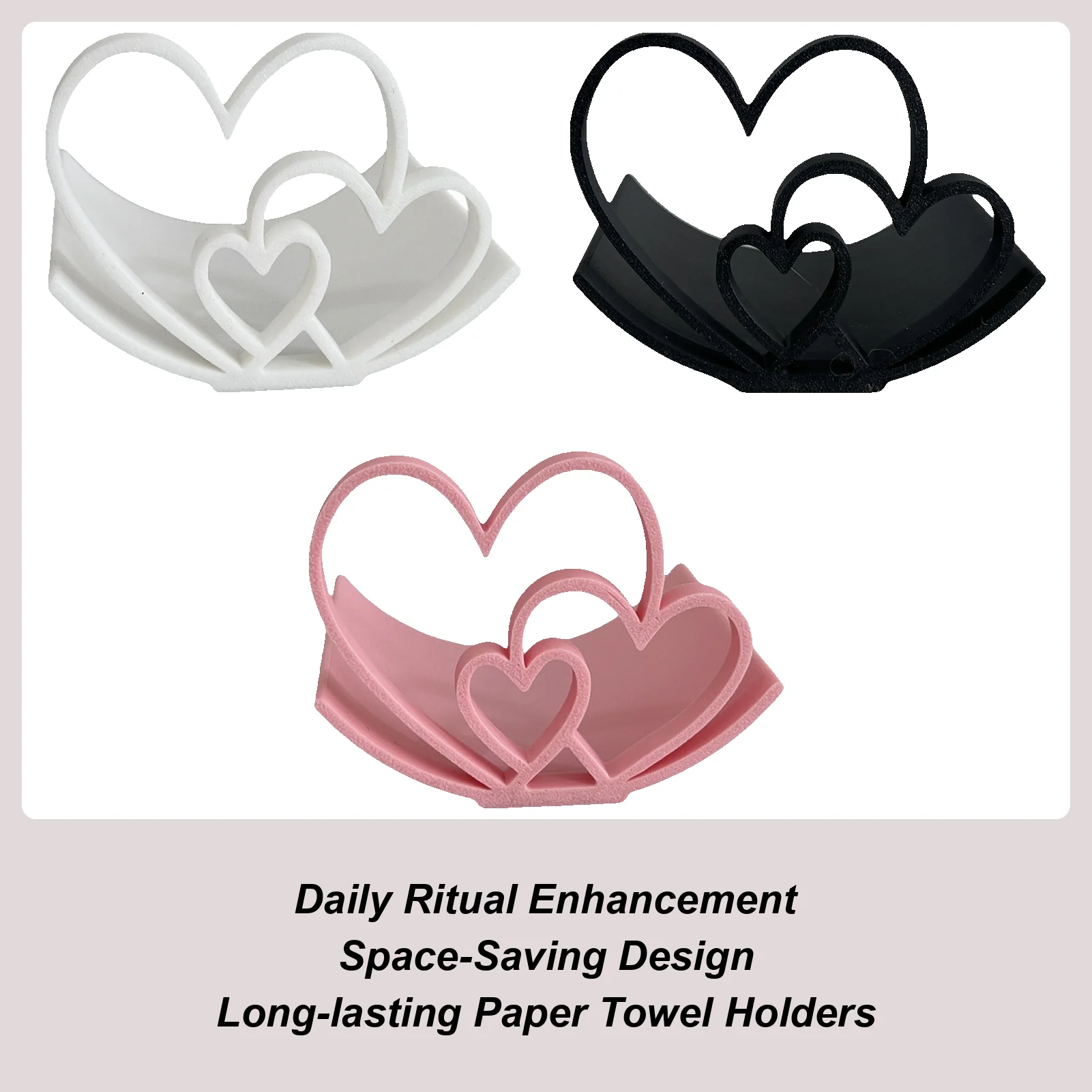 Soporte para papel de cocina con rollo de amor, soporte con forma de corazón para el Día de San Valentín, portarrollos de papel 3d único, decoración del hogar para baño y baño