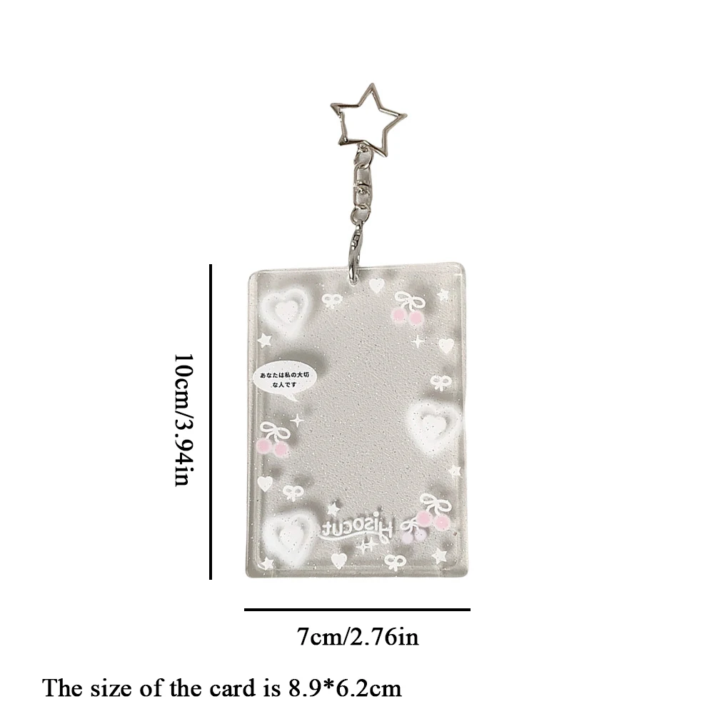 INS Kpop Kaarthouder Student Badge Protector Transparant Acryl Rugzak Hanger Kpop Kaarten Houder Graffiti Love Card Protector