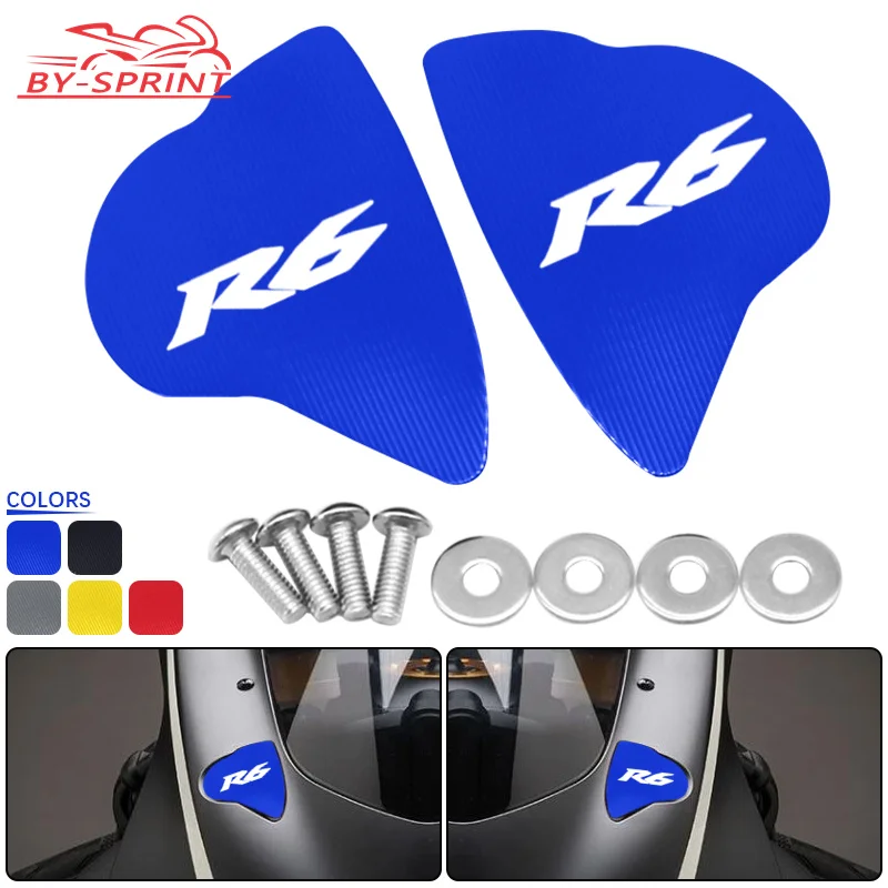 

2022 New Motorcycle Windscreen Windshield Mirror Hole Cap Mirror Driven Eliminators Cover For YAMAHA R6 YZF-R6 YZF R6 2017-2022