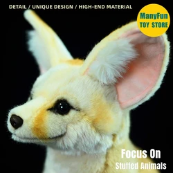 Realistic Fennec Fox High Fidelity Fox Plushie Desert Fox Plush Toys Lifelike Animals Simulation Stuffed Doll Kawai Toy Gifts