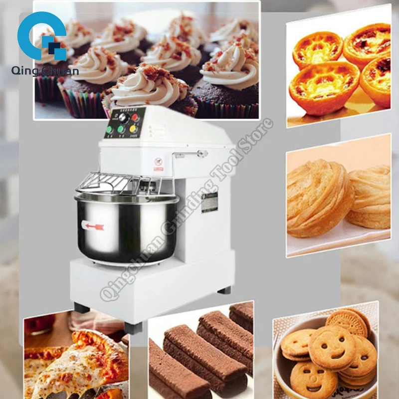 Тестомес Коммерческая машина большой емкости Полностью автоматическая тестомес Двухскоростная машина двойного действия для смешивания теста по морю