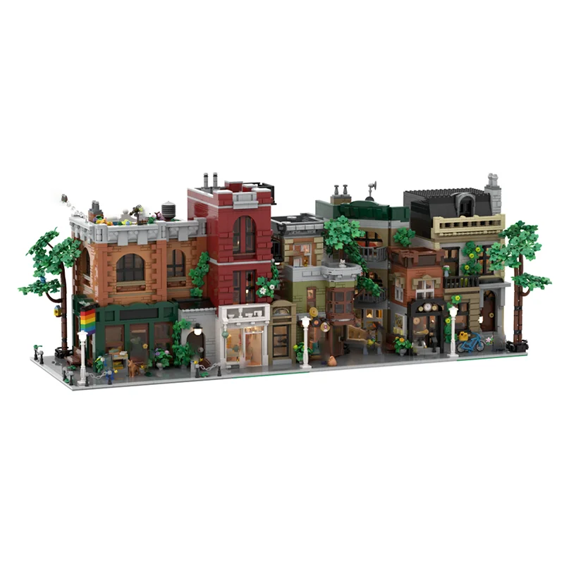 MOC building blocks city theme street scene building modular series model assembly toys birthday Christmas gift