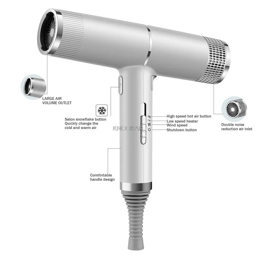 Hair Dryer Professional Infrared Negative Ionic Blow Dryer Hot&Cold Wind Salon Hair Styler Tool Hair  Electric Blow Drier Blower