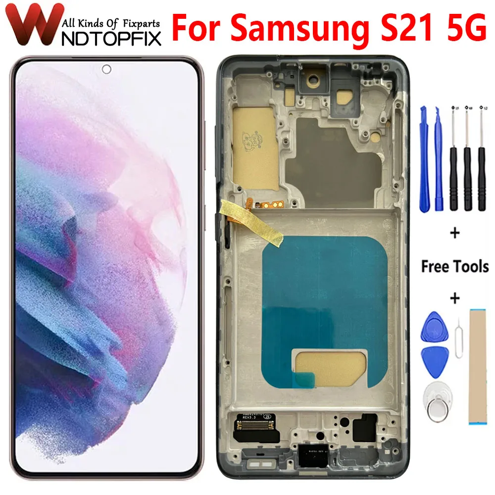 Хорошо протестированный TFT ЖК-экран для Samsung Galaxy S21 5G SM-G991B/DS G991N G991U ЖК-дисплей с сенсорным экраном, запасные части