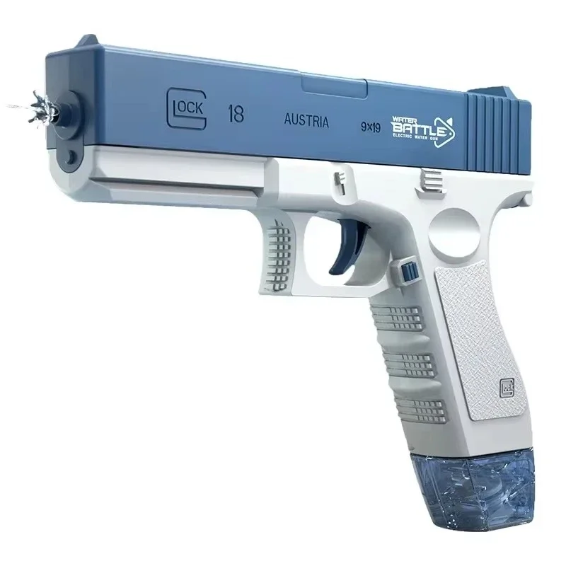 Kinder-Wasserblaster, elektrische Automatikpistole, Rosa und Blau (4–6 Jahre)