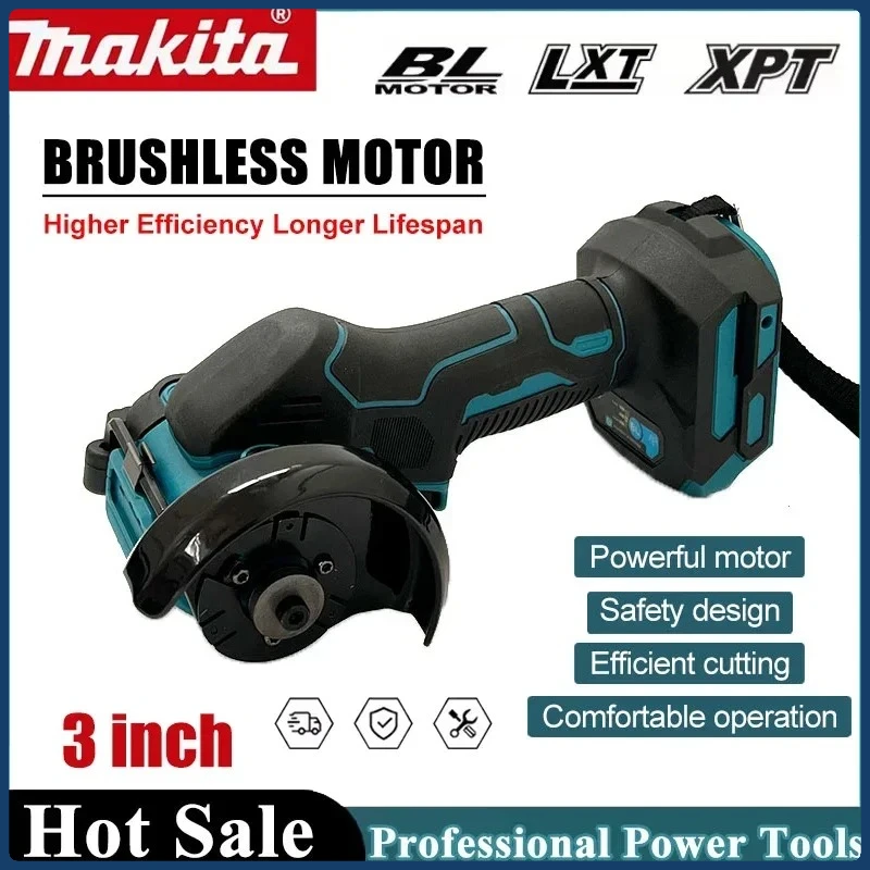 Makita 3 Inch Cordless Angle Grinder Angle Grinder Cordless  Electirc CUT OFF Tool Cutting Circular Saw Power Tool