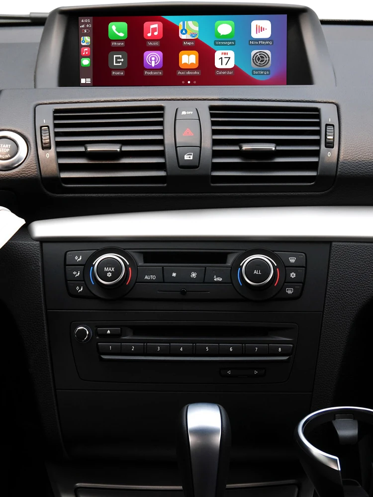 Road Top Wireless CarPlay Android Auto für BMW 1er E81 E82 E87 E88 2008–2012, mit Mirror Link Airplay-Funktionen
