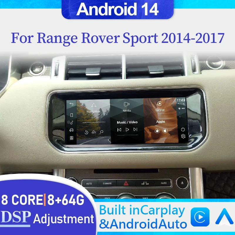 

Android14 Car Radio For Land Rover Range Rover Sport 2014-2017 CarAuto Wireless Carplay Auto Navigation Multimedia Player GPS 4G