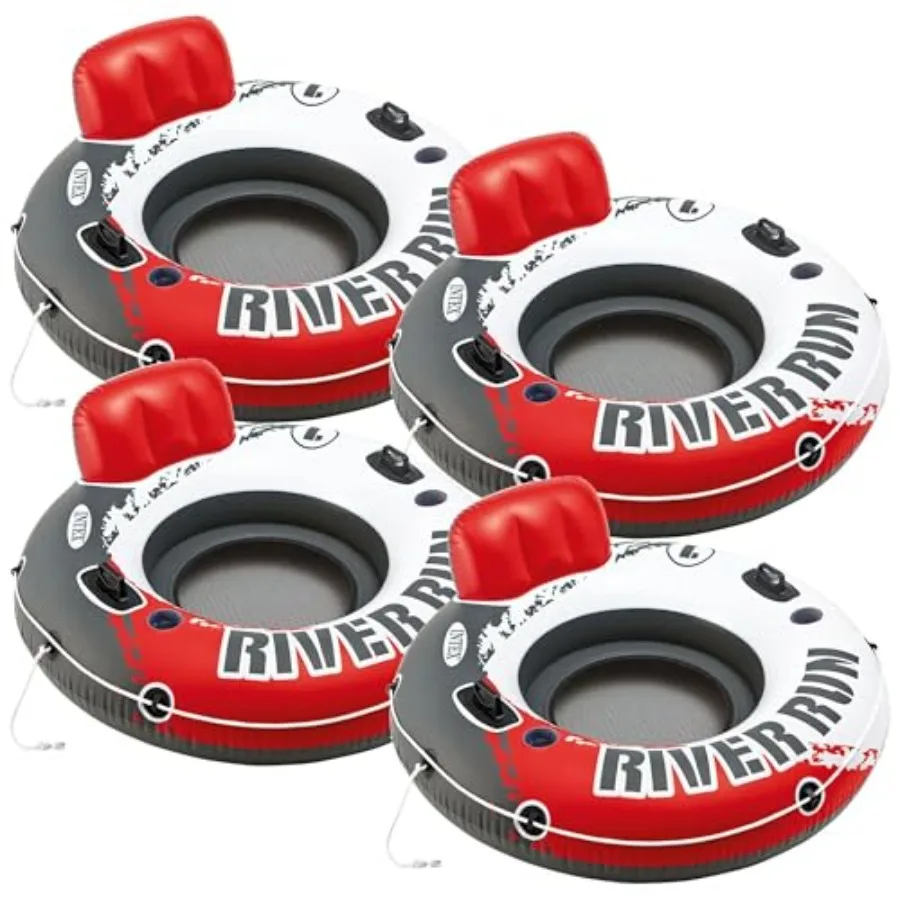 Lake rafting application PVC material red color 4-pack with heavy-duty handles backrest and cupholders