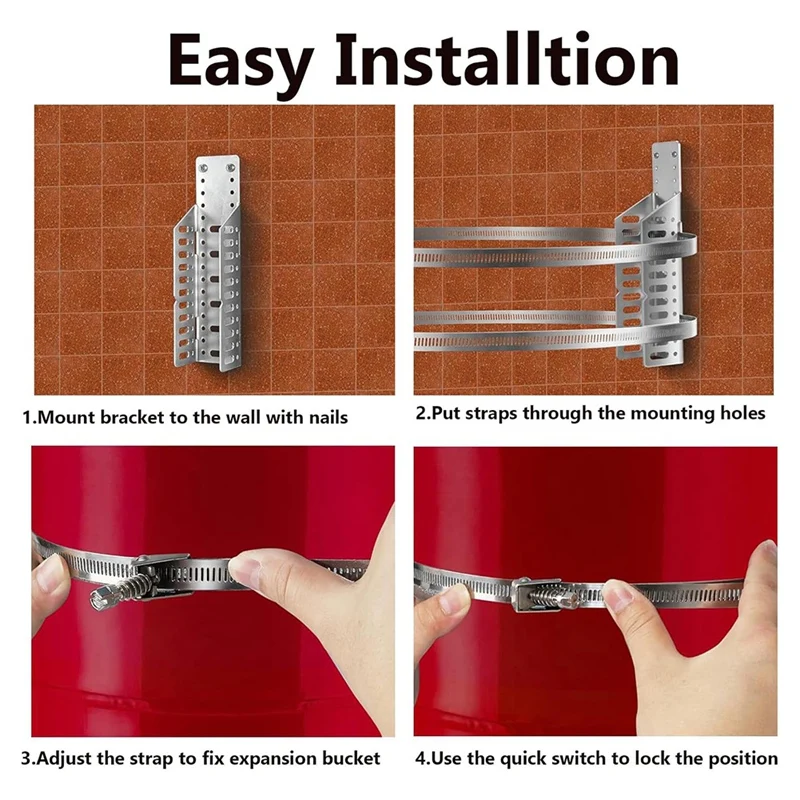 A7THK-Expansion Tank Mounting Bracket For Hot Water Heater ,5-Gallon Hot Water Tanks Up To 13 Inches Diameter