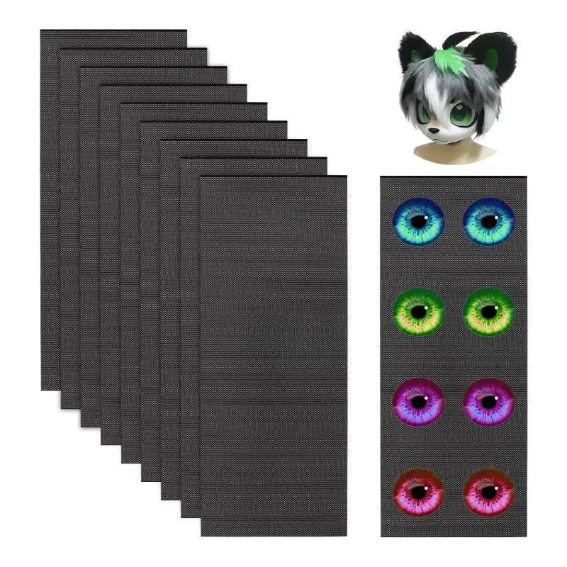 

10 Sheets White Plastic Eye Mesh PVC Waterproof Printable for Fursuit Cosplay Mask Making Crafting Eye Mesh Sheets