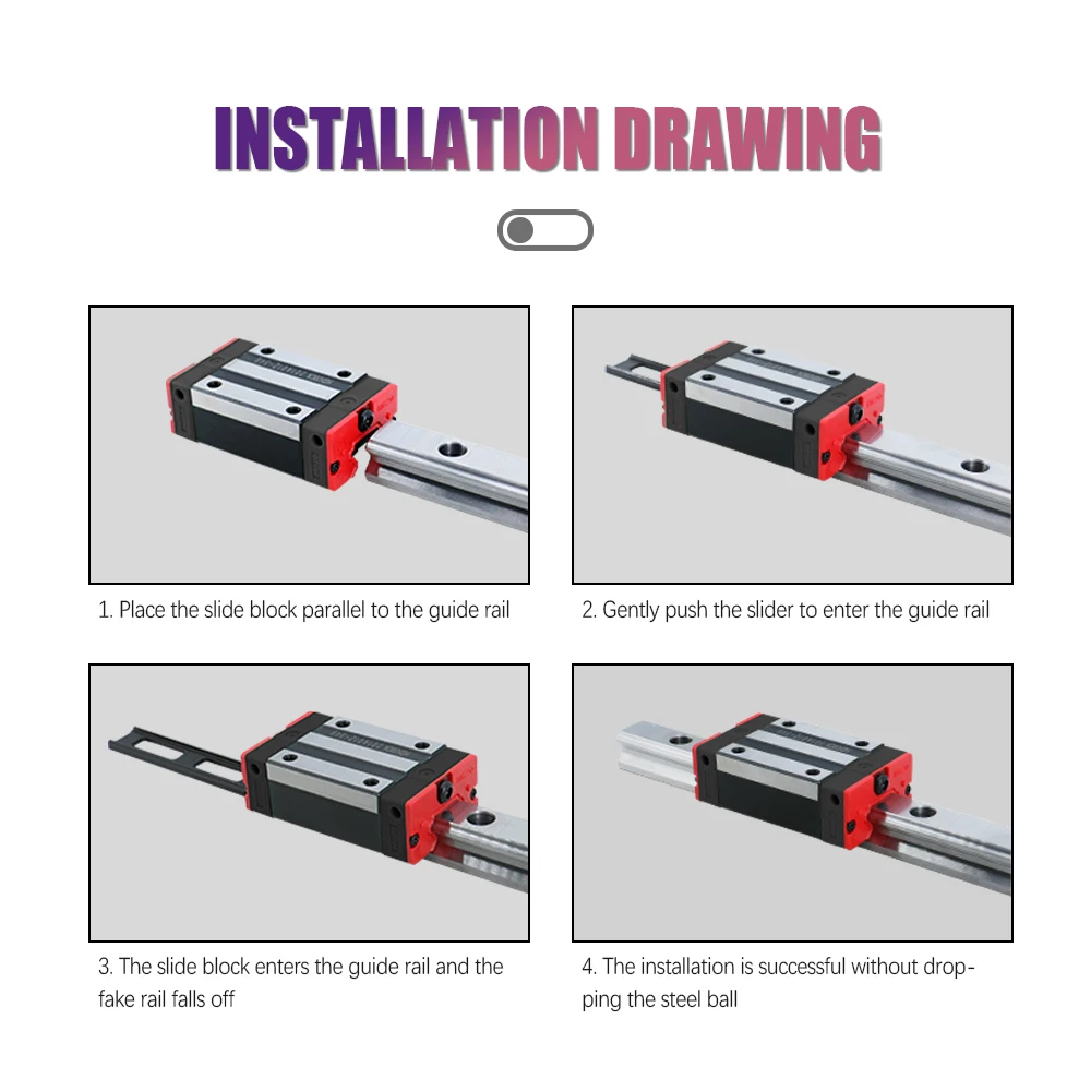 MHCN 1 قطعة HGR دليل السكك الحديدية 200-1000 مللي متر HGR15 HGR20 HGR25 HGR30 الدقة P-الصف CNC أدلة دليل خطي لنقش جهاز التوجيه باستخدام الحاسب الآلي #3