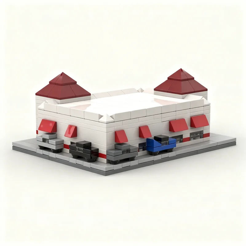 430pcs MOC N 버거 모듈러 스트리트스케이프 미니 모델 블록 건축 장난감 DIY 창의적 아이디어 크리스마스 선물 교육용