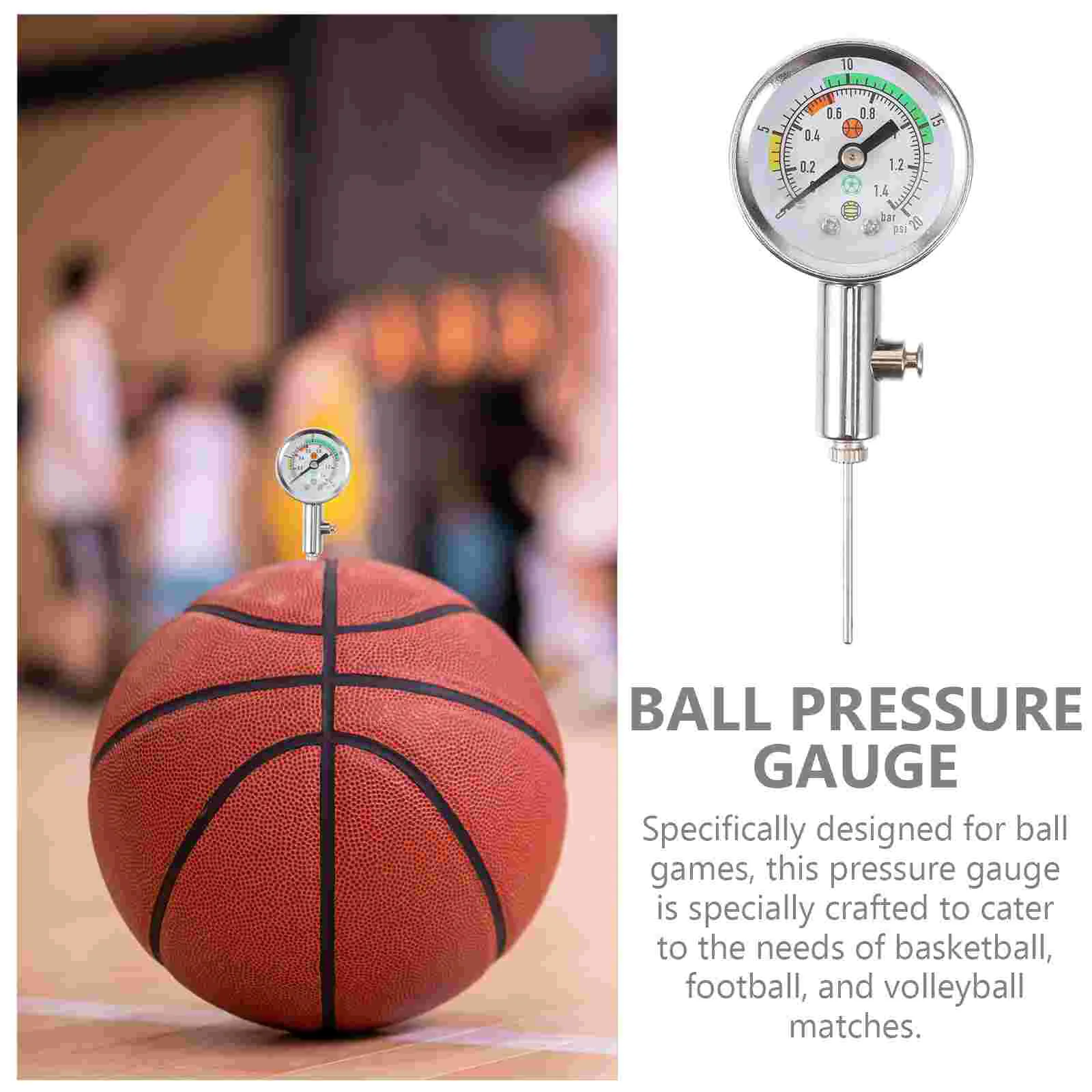 Ball Pressure Gauge Soccer Measurer Measuring Instrument Basketball