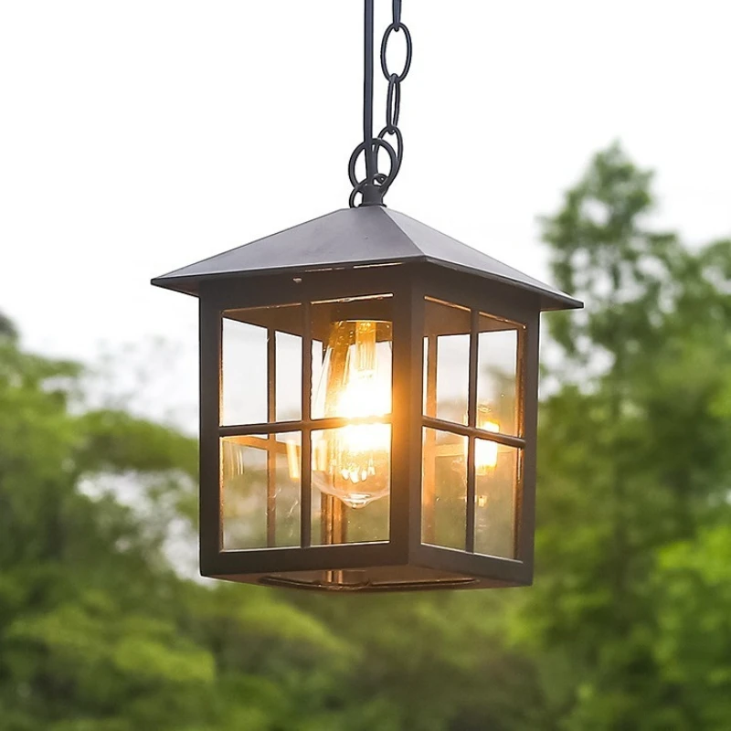 

Waterproof Outdoor Hanging Pendant Lamp Lantern Ceiling Light For Balcony Garden Courtyard Gate Hallway Corridor Aisle