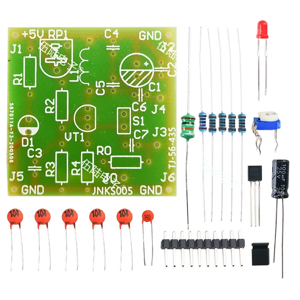 Kit di saldatura fai da te condensatore circuito di oscillazione a tre punti scheda di valutazione delle abilità parti di produzione elettronica DC