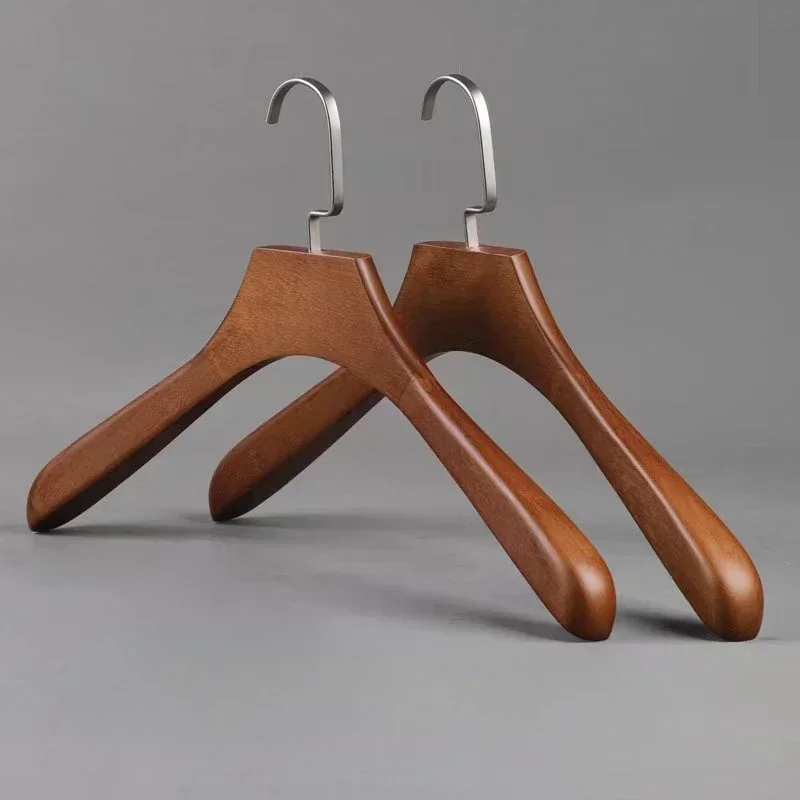Beech Wood Wide Shoulder Large Clothes Wooden Suit Hanger Clothing Store