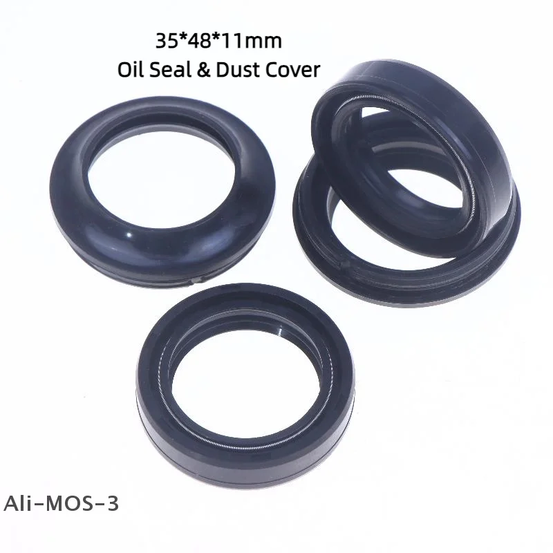 【S】35x48x11 Oil Seal & Dust Cover Front Fork For Kw Ym Hd CBF50 CR80 CRM125 XL50 MTX80 MTX125 NX125 Accessories