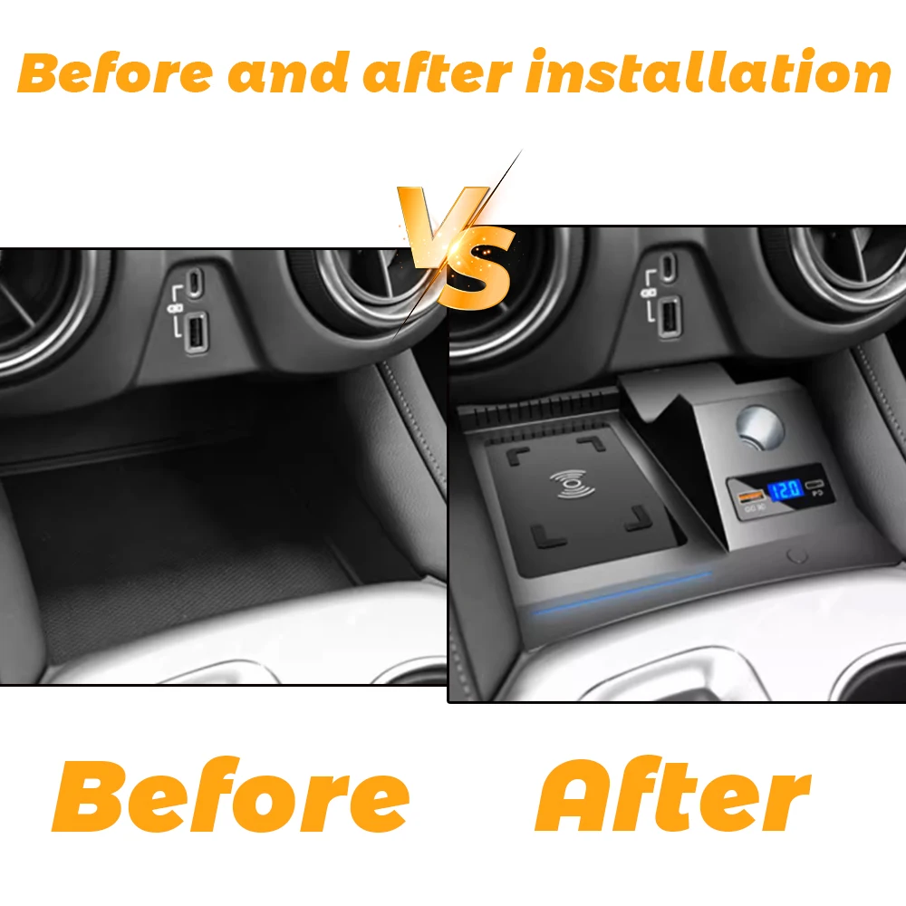 Car Wireless Charger Fast Phone Charging For Chevrolet BLAZER/Trerse Mobile Holder 2020-2023 Interior Modification Accessories
