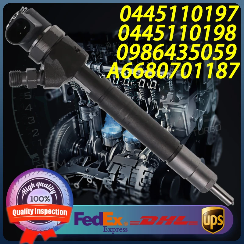

0445110197 0445110198 0986435059 A6680701187 Common Rail Injector For Mercedes-Benz Vaneo 1.7CDI OM668 Engine