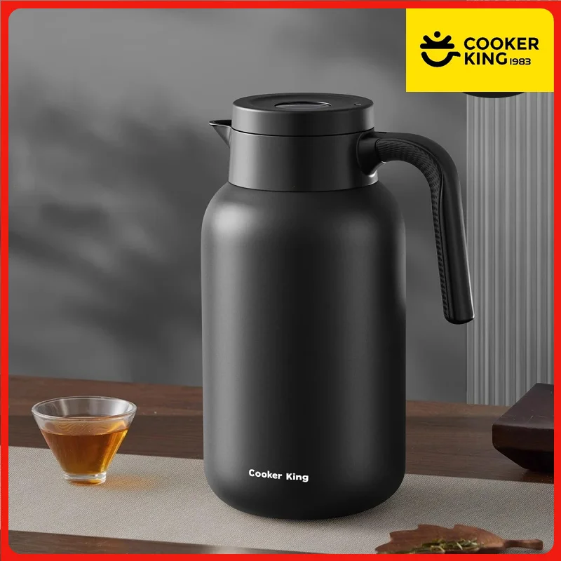 

COOKER KING Stainless Steel Thermos Kettle Vacuum Insulated Bottle for Hot Drinks 2.0L Water Bottles Thermos for Tea 1500 Ml