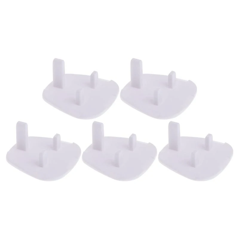 

D0JC 5-piece UK Power Socket Baby Safety for Protection Device Anti-shock Plug Protec