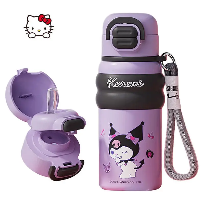 

Мультфильм аниме Sanrio Kuromi термос милый офис большая емкость бутылки для воды дорожная кружка дети студенты портативная пара