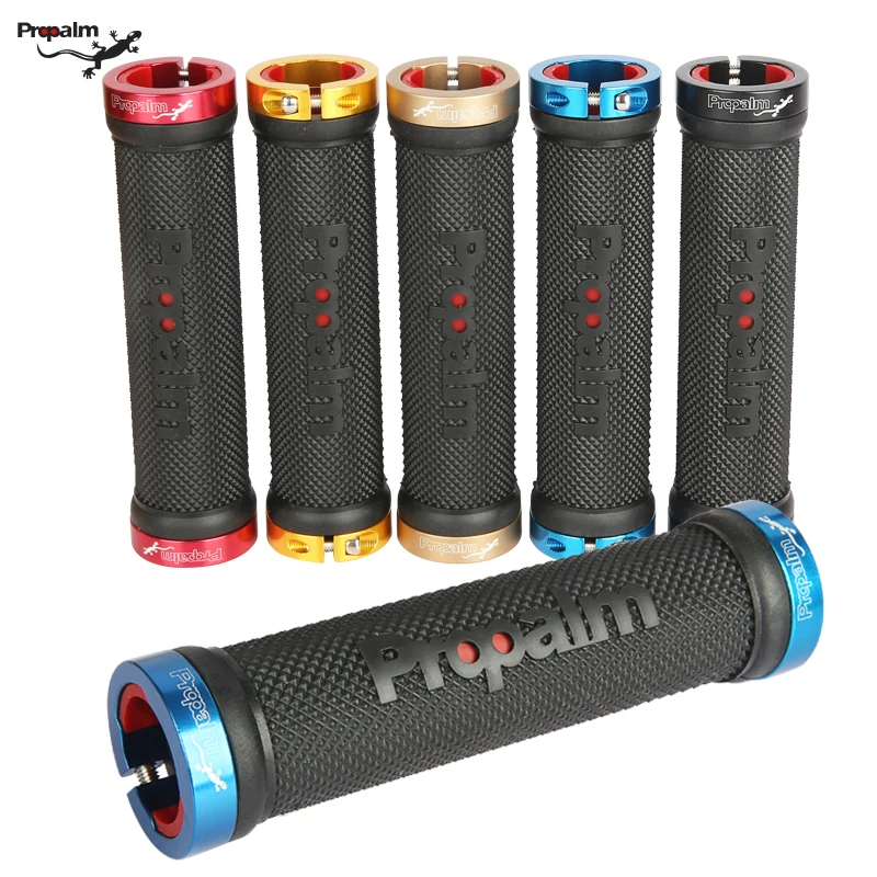 Propalm MTB Handlebar Grips Bicycle Bilateral Deadlock Cover Grips Road Bike Particle Anti-Skid Soft Rubber Handlebar Grips