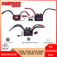 SURPASS HOBBY 25A 35A 45A 60A 80A 120A 150A Waterproof Esc Brushless KK Serires for 1/8 1/10 1/12 1/20 RC Car Crawler Toy Motor