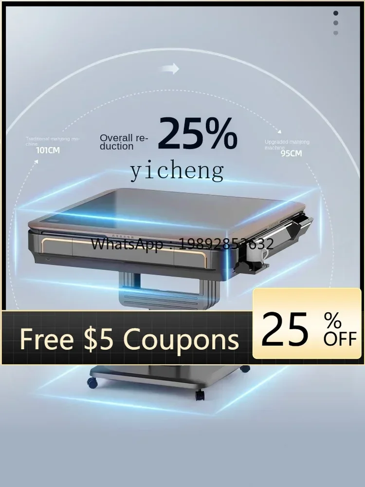 

Four-Port Automatic Mahjong Machine Mute Foldable Mahjong Table Dining Table Household