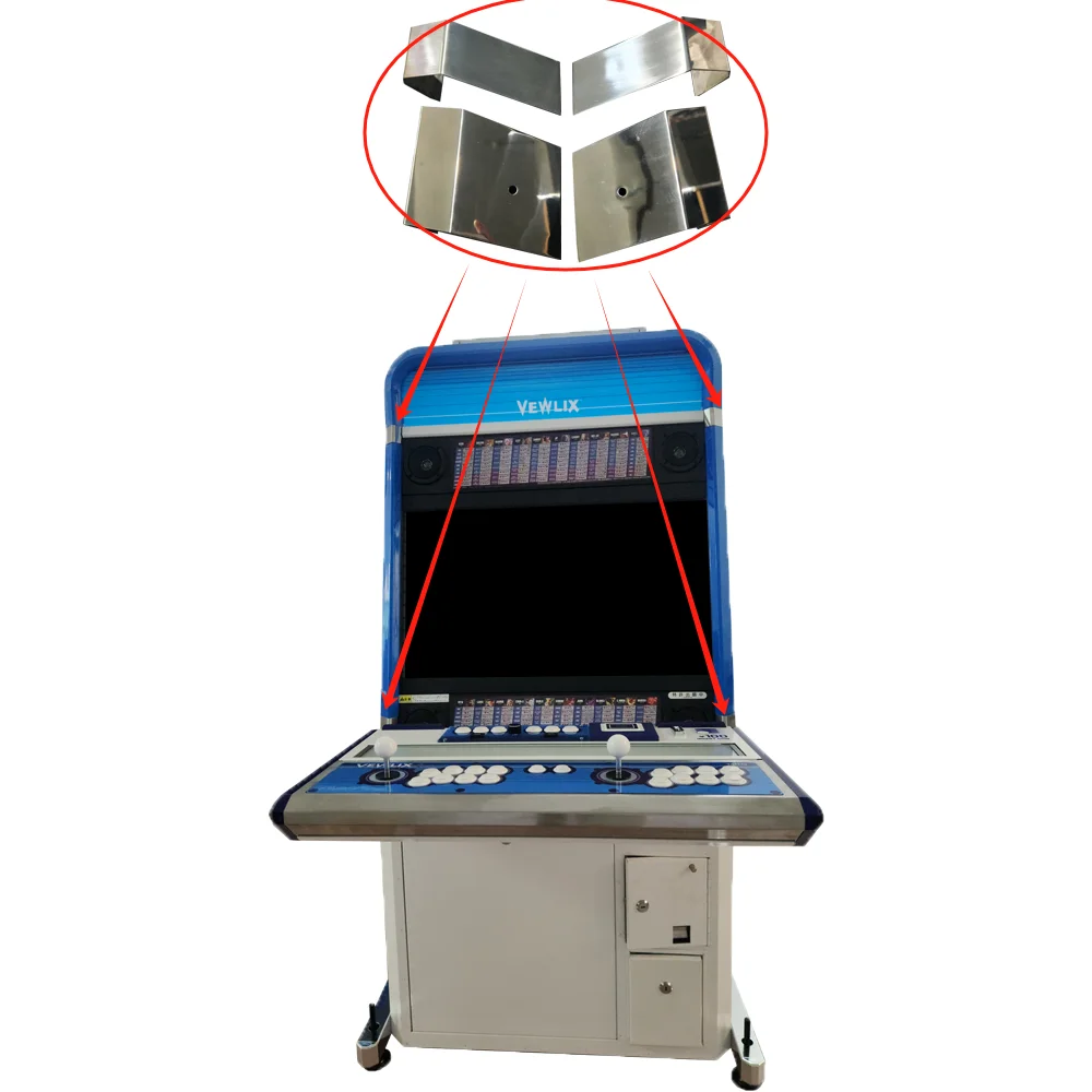 Suitable for Taito Vewlixl/Chewlix Arcade Cabinet Side Stainless Steel Mirror Effect DIY Kit,