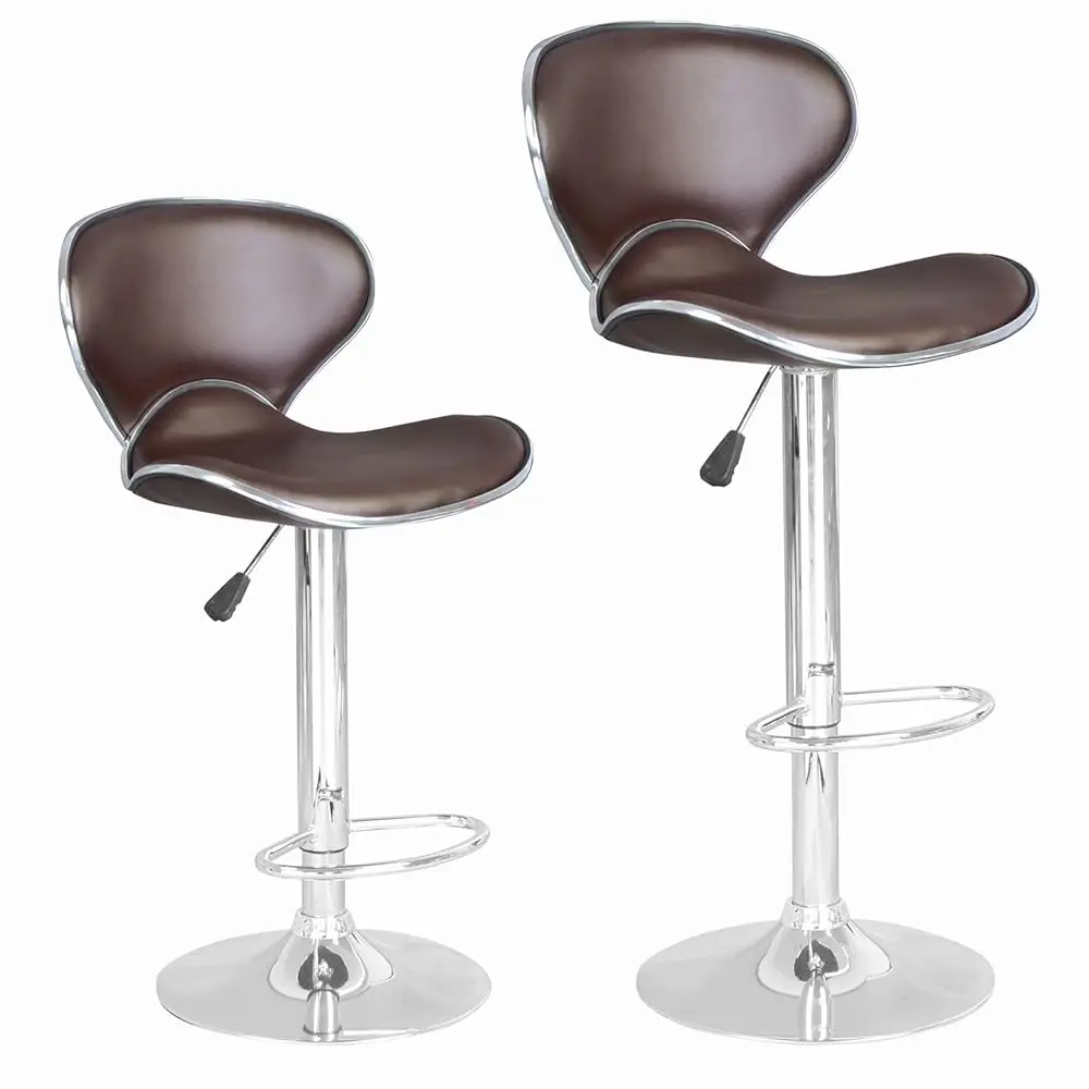 

Bar Stools Set Of 2, Counter Height Adjustable Bar Stools With Ba Bar Stool Pu Leather Swivel Bar Stool Kitchen Counter Bar