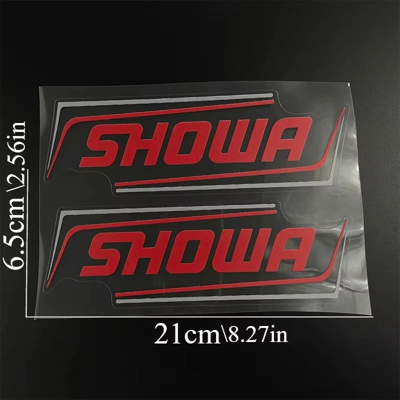 2pcs Reflective Motocross Motorcycle Front Fork Racing Helmet Stickers Suspension Showa Decals for Yamaha Honda Suzuki Kawasaki