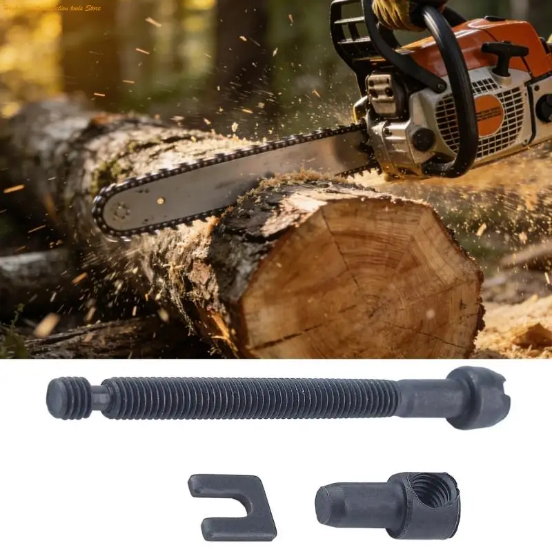203F Durability Carbon Steel Tension Chain Adjusting Screw Compatible for 45CC 52CC 58CC Chainsaws Secure Chain Tightening