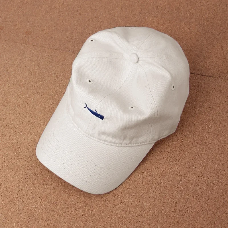 New Casual Men Embroidered Baseball Caps Korean Simple Fish Embroidery Women Hip Hop Cap Summer Breathable Adjustable Sun Hat