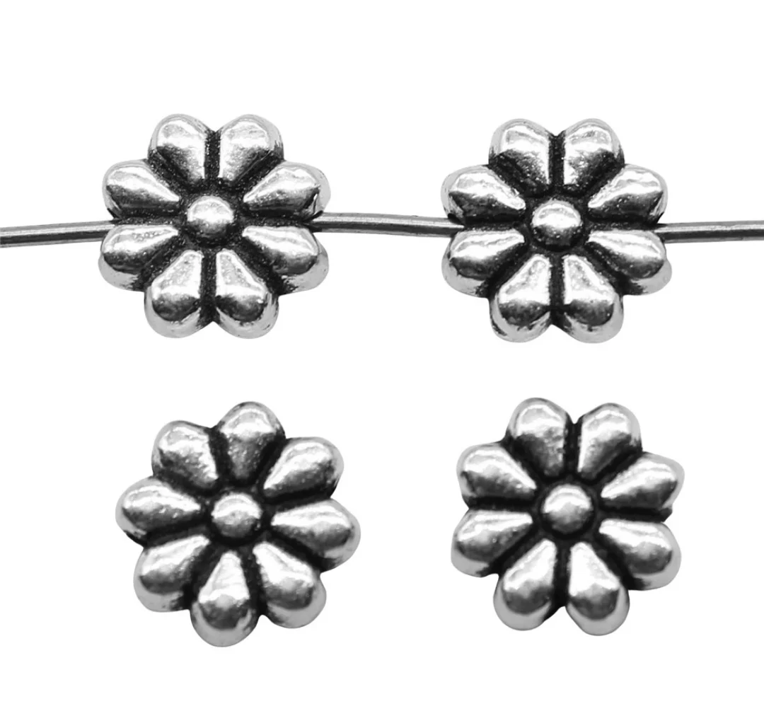 

30pcs 9x9mm Zinc alloy metal tibetan silver plated bead T0654 for jewelry making