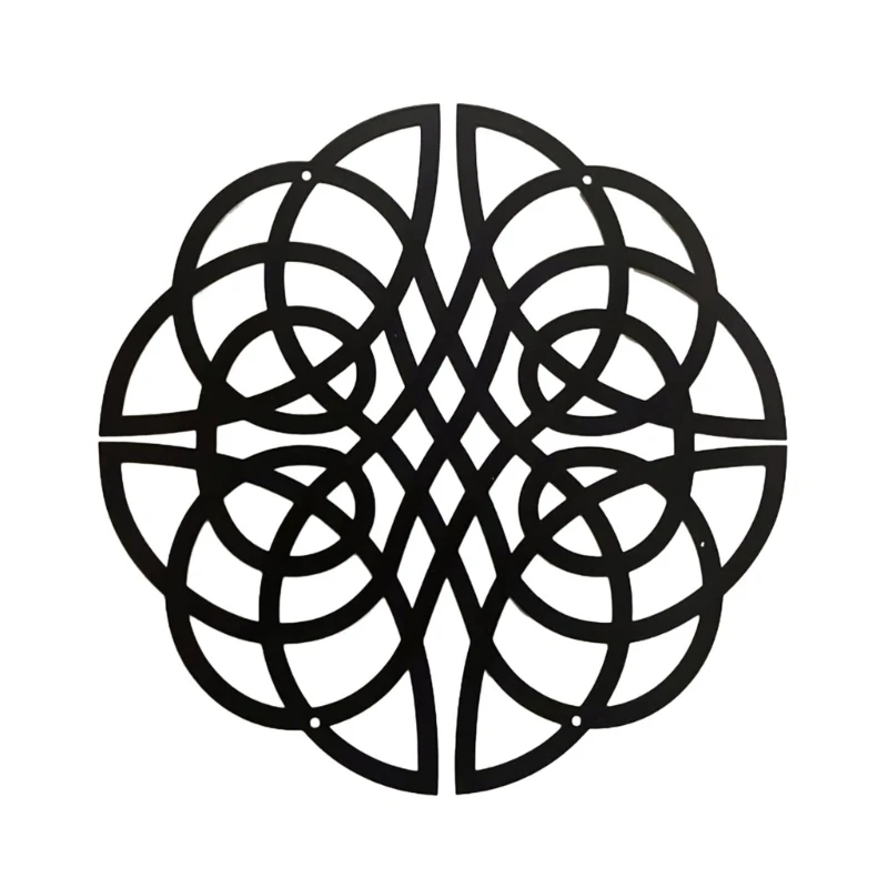 

Minimalists Metal CelticKnot Wall Decor Hanging Metal Wall Art Sculpture Living Bedroom Decoration Black Cutout