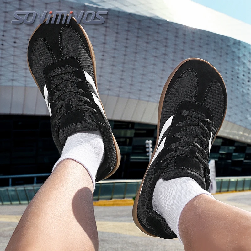 

Women's Shoes Sneakers Wide Toe Barefoot Casual Wide Last Fashionable Canvas Black Flat Board Shoes Breathable Mesh Men's Shoes