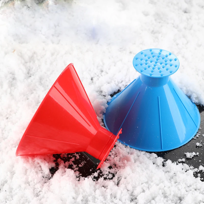 Car snow blower Windshield cone deicing tool Window deicer scraper Snow remover Snow shovel ice funnel