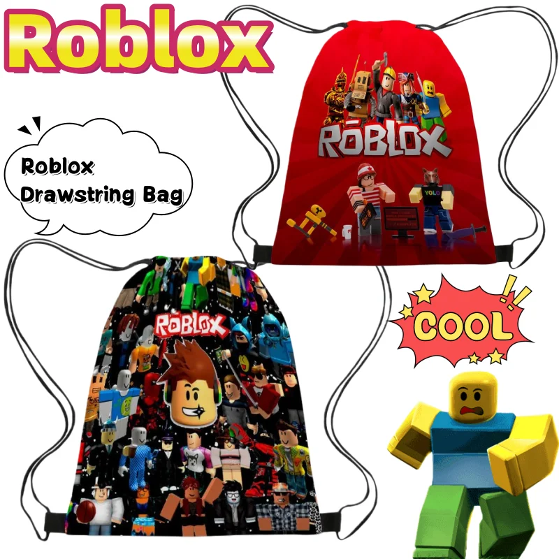 

Roblox Drawstring Pocket Creative Personality Cartoon Print Student Large Capacity Portable Drawstring Wear-resistant Backpack
