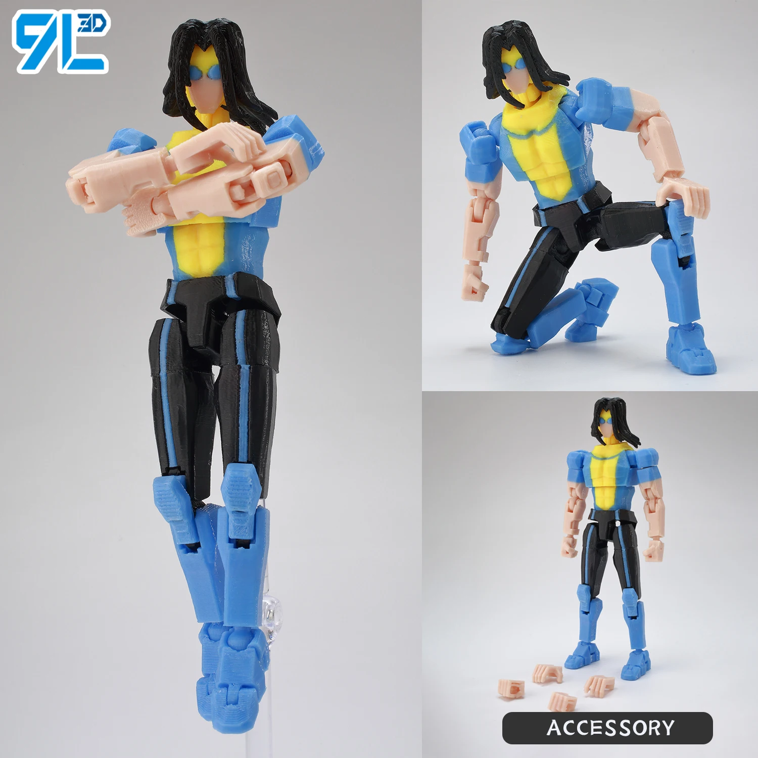 9L3D Geprinte NEWInvincibles Tech Jacker Titan13 Lucky13 Actiefiguur Dummy13 Motorfiets Multi-Gewrichten Collectible Model Speelgoed T13