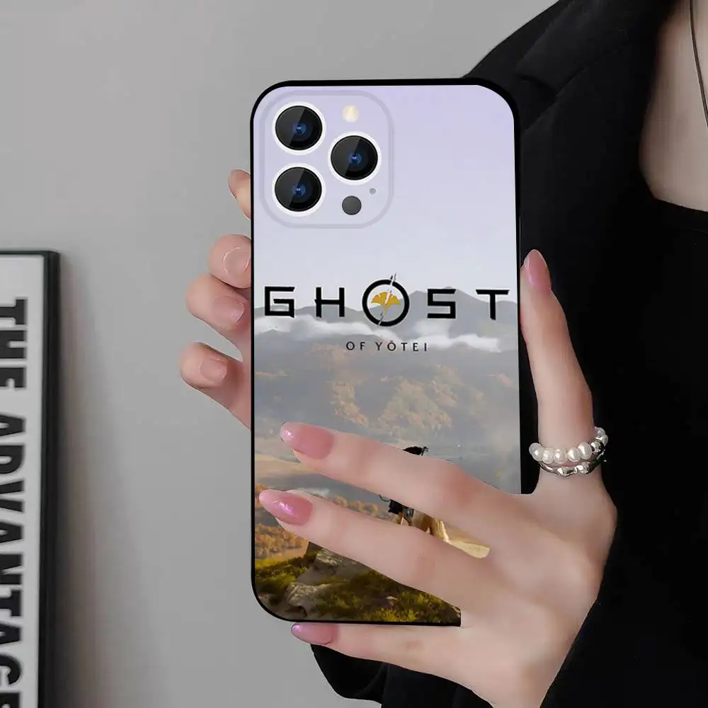 G-Ghost Of Yotei Phone Case For iPhone 17,16,15,14,13,12,11,Pro,Max,Plus,E,Air,Mini Protective Black Cover