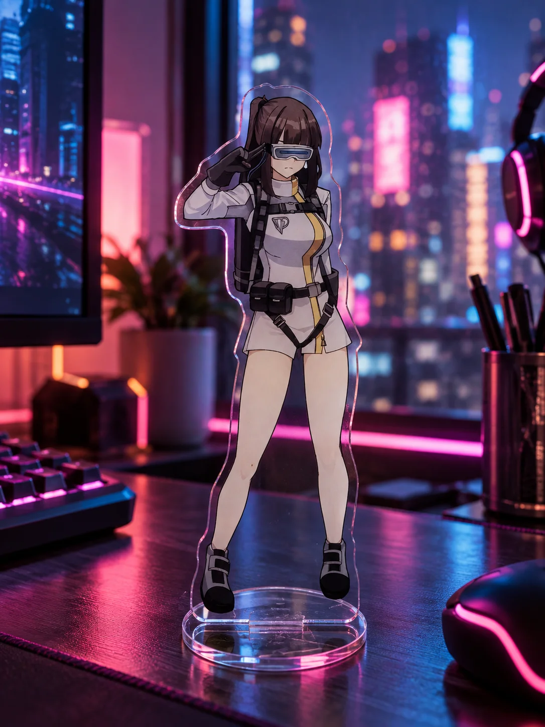 Red Alert: Soldier Acrylic Stands for Gaming And Anime Fans Transparent Support for Figurines